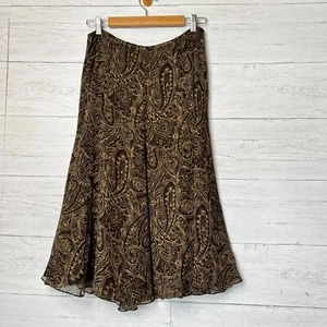 Jupe femme Lauren Ralph Lauren taille 10P cachemire moody foncé midi/maxi fluide - Photo 1/17