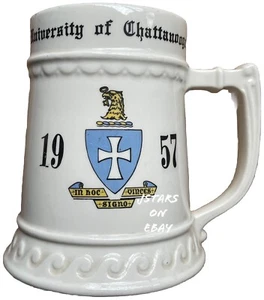 1957 SIGMA CHI FRATERNITY UNIVERSITY OF CHATTANOOGA MEMBER PIER BEER TANKARD MUG - Picture 1 of 5