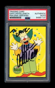 CARTOLINA DAN CASTELLANETA FIRMATA 2000 INCHIOSTRI KRUSTY IL CLOWN AUTOGRAFATA PSA/DNA - Foto 1 di 2