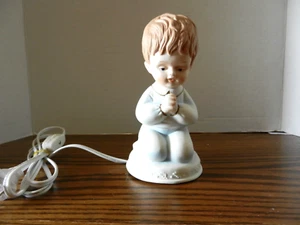 Vintage Biskuit betender Junge Nachtlicht - Bild 1 von 6