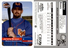 Neb Brown 2003 Grandstand South Bend Silver Hawks #NNO Card *AutographDen*