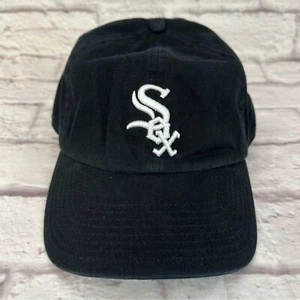 Chicago White Sox Baseball Cap Black Cotton Twill Embroidered Slideback Hat - Picture 1 of 12