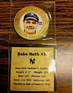 BABE RUTH -- 2010 BASEBALL HALL OF FAME -- #3 MEDALLION COLLECTION - Picture 1 of 2