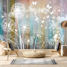 Peel and Stick Wallpaper for Living Room Dandelion Flower Wood Design Wall Paper