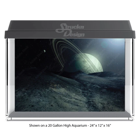 Espacio profundo ciencia ficción anillado poliéster pecera telón de fondo de vidrio fondo de acuario Foto 1 de 1