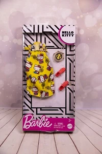 Barbie Fashion Hello Kitty 2019 vestido amarillo + sneakers + bolso FKR66 Mattel - Imagen 1 de 2