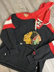 Chicago Blackhawks  Heritage CCM Jersey Hoodie Sweater Large Bedard NHL Hockey - Picture 1 of 13
