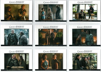 GAME OF THRONES SEASON 5 RELATIONSHIPS INSERT CARD SET DL21-DL30 (10) - Image 1 of 4