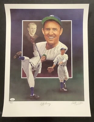 Lefty Gomez Signed Poster 18x24 Yankees Autograph LE Christopher Paluso HOF JSA - Image 1 of 4