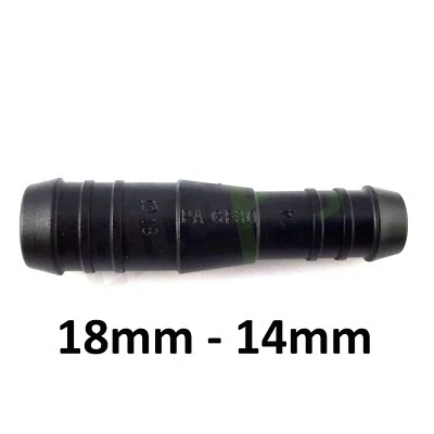 EASYPARTS4U Connecteur Tuyau Tout Droit Réducteur 18 MM 14 MM Plastique Elément Connecteur