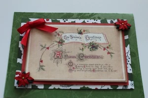 ANNA GRIFFIN LIKE 3D "The Season's Greetings" Card Handmade New - Picture 1 of 2
