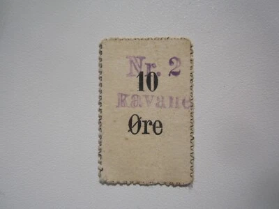 GREENLAND 10 ORE KAVANE N2 CARDBOARD TOKEN - Image 1 of 2