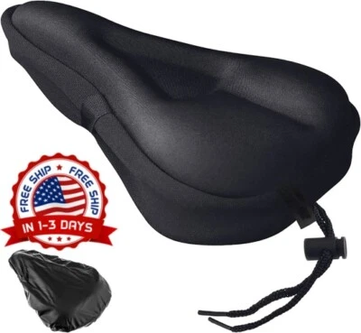 Comodo Asiento para Bicicleta con Luz de Seguridad a Prueba de Choques Nuevo US Foto 1 de 4