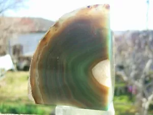 - Minerali Grezzi Cristalloterapia - AGATA VERDE trancio (57) brasile - Picture 1 of 2