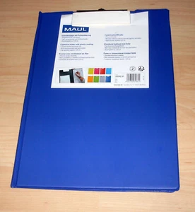 Klemmmappe Maul A4 blau Schreibbrett mit Halterung Klemmmappe zum Öffnen Neu - Bild 1 von 1