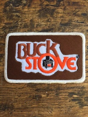 Vtg Buck Stove 4” Sew On Embroidered Patch USA Badge Wood Burning North Carolina - Image 1 of 4