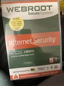 Webroot Internet Security With Antivirus For PC, Windows 10 Compatible - Picture 1 of 2