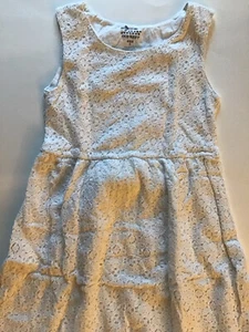 Girls Old Navy Size Medium 8 Dress Sleeveless White Lace A-Line Special Occasion - Picture 1 of 12