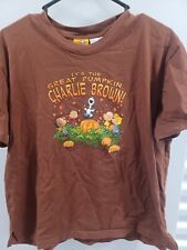 Peanuts "It's the Great Pumpkin Charlie Brown!" Adult T-Shirt Size Mens medium 