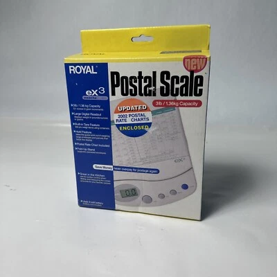 Royal eX-3 3-Pound Digital Postal/Kitchen Scale Weighing Measuring Mail 9v Batt - Image 1 of 4