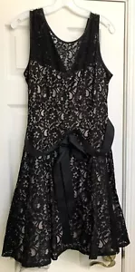 Betsy & Adam Elegant Black Lace Dress Size 20 Worn Once - Picture 1 of 12