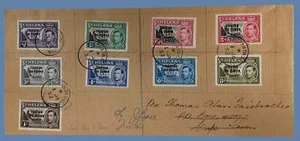 Juego de estampillas con sobreimpresión de Tristán da Cunha 1952 - Santa Elena usadas - Imagen 1 de 4