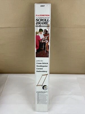 FA Edmunds 9x24 Hardwood Split Rail Scroll Frame Needlepoint Cross Stitch New - Image 1 of 4