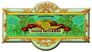 French Advertising Kitchen Soup Sign - Cuisine Soupe - Bild 1 von 2