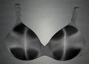 💕NWT SKIMS Wireless Form Push Up Pushup Plunge T-shirt Demi Bra Black ONYX 36H - Picture 1 of 8