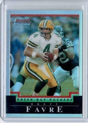 2004 BOWMAN CHROME REFRACTOR #1 - BRETT FAVRE #ED 393/500 - Image 1 of 2