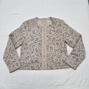 Size LARGE Women's BLANKNYC Anthropologie Forrest Quilted Zip Up Jacket Beige - Picture 1 of 16