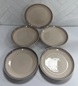 Set of 5x Pfaltzgraff Sunrise Salad Plates Stoneware 6-7/8” Blue Pink Vintage - Picture 1 of 12