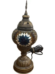 Vintage Mosaic Table Lamp Room Decor Lighting Piece - Picture 1 of 7