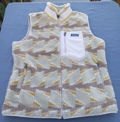 PATAGONIA Take Root Natural Classic Retro-X Fleece Vest Womens Size XL Deep Pile - Image 1 of 4