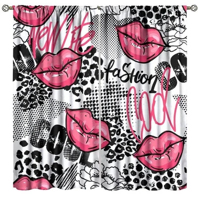 Rojo Mujeres Labios Cortinas Niñas Abstracto Graffiti Moda Hola Hermoso Romántico... Foto 1 de 4