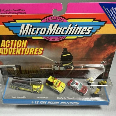 1993 Micro Machines #16 Fire Rescue Collection Action Adventures Galoob NIP Rare - Image 1 of 4