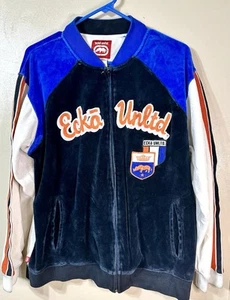 Vintage Y2K Ecko Unlimited Track Jacket Men’s Large Full Zip Spell Out Logo - Picture 1 of 8