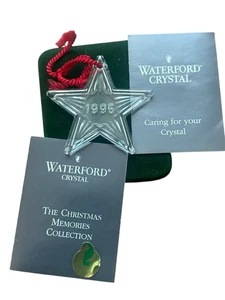 WATERFORD VINTAGE CRISTAL 1995 ESTRELLA ADORNO NAVIDAD VACACIONES RETRO - Imagen 1 de 9