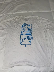 Stance Skateboarding T-Shirt White Brain Blue Thoughts Unisex XL The Crew T - Bild 1 von 7