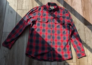 Wind River Red Black Plaid Flannel Button Shirt Men’s Medium 100% Cotton NWOT - Foto 1 di 7