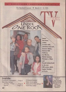 Hartford Courant TV Week 3/12 1995 James Earl Jones Under One Roof - Picture 1 of 1