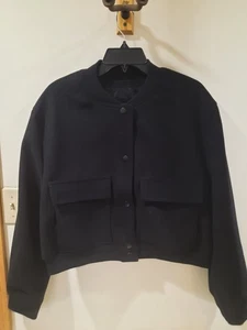 New Love Tree Juniors Size Large Black Bomber Short Jacket Pockets Comfortable  - Picture 1 of 8