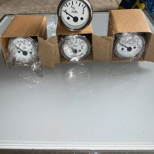 Smiths Replica 50mm / 2” Gauges Kit, Fuel, Oil, Oil Temp, Volt. Chrome Bezels - Picture 1 of 6