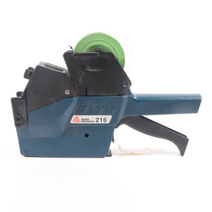 SATO AVERY DENNISON 216 Preisaufkleber Pistole Ladenarbeiter blau 2 Zeilen - Bild 1 von 4