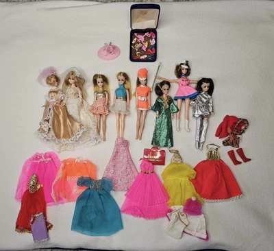 Vintage Topper Dawn Dolls (8) and  Dolls Clothes Accessories.  Original Owner - Image 1 of 4