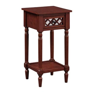 Convenience Concepts French Country Khloe 14 in. Mahogany Square Wood End Table - Picture 1 of 8