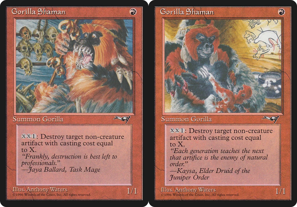 GORILLA SHAMAN x4 mtg VLP-NM Alliances 4 Common BOTH ART - Image 1 of 1