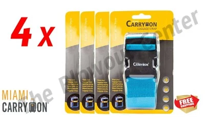 FOUR (4) Miami High Quality Carry On Adjustable Luggage Straps - LIQUIDATION!!!