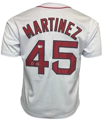 Pedro Martinez Signed Custom Boston White Baseball Jersey Beckett - Image 1 of 4