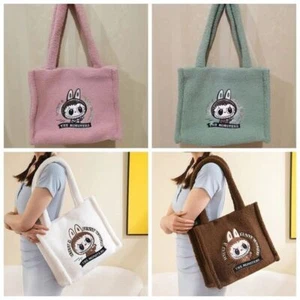 New The Monsters Soft Shoulder Plush Bag Large Capacity Tote Bag UK la/bu - Picture 1 of 14